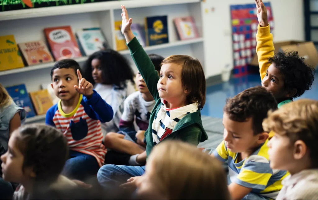 Image of kids learning in a classroom